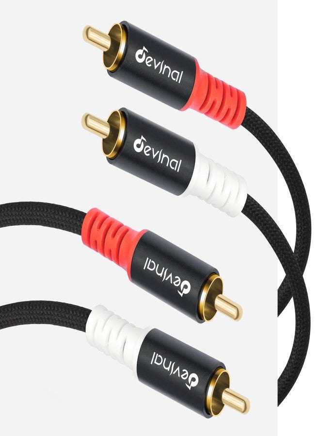 Devinal 10FT RCA Cables, 2RCA to 2RCA Audio Cable, Male Stereo RCA Cord Shielded Braided for Home Theater, HDTV, Amplifiers, Hi-Fi Systems, Car Audio, Speakers - Image 1