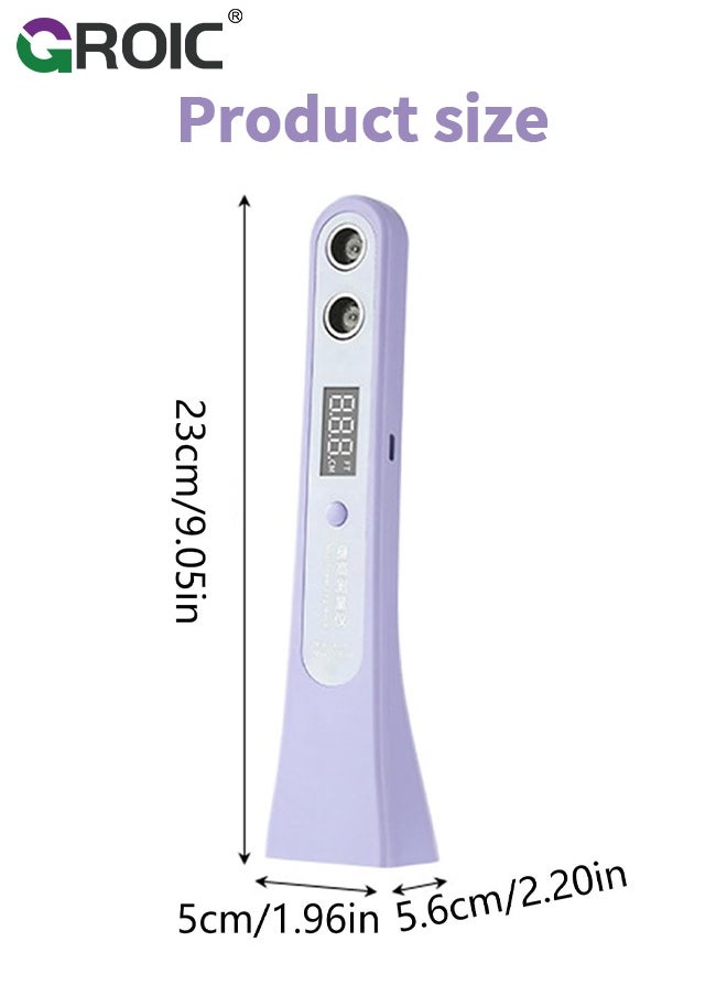 GROIC - Portable Ultrasound Body Height Stadiometer - Handheld Cordless Height Measurement Device for Children and Adults with Temperature Display Decor, 30-200cm Measuring Range(Purple) - Image 1