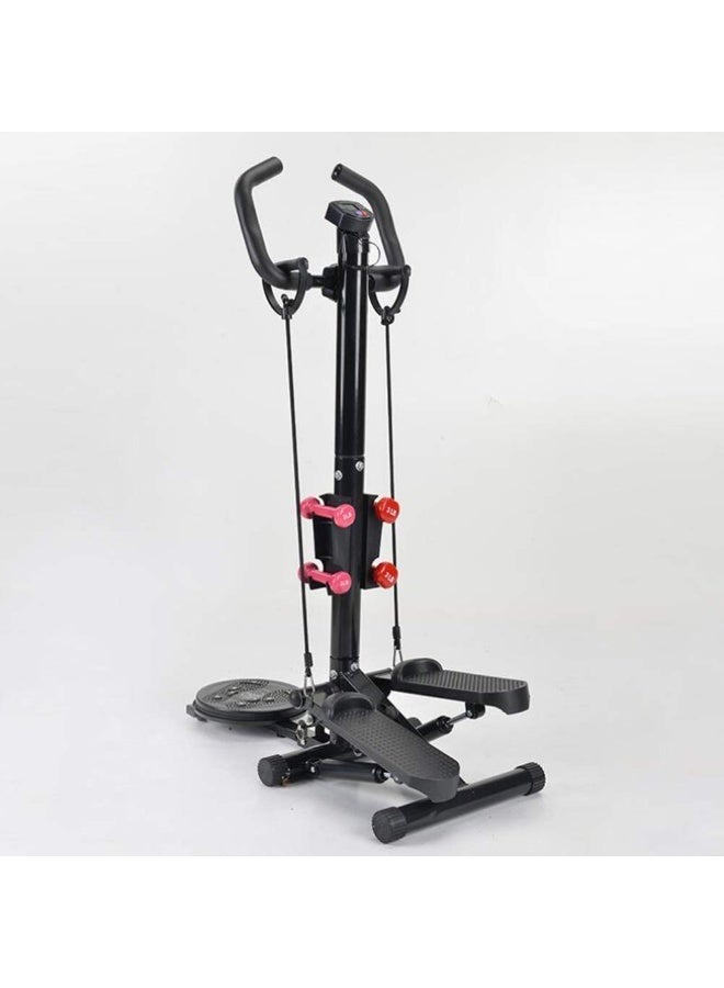 والالا جهاز تمارين اللياقة البدنية المنزلية 4 في 1، جهاز صعود الدرج مع مقود، مع شريط مقاومة وقرص ملتوي، مع 4 دمبل 0.5/0.9 كجم، شاشة LCD، جهاز تدريب الساقين بدواسة هادئة لإنقاص الوزن من أجل تمرين كامل الجسم في المنزل والمكتب - Image 3