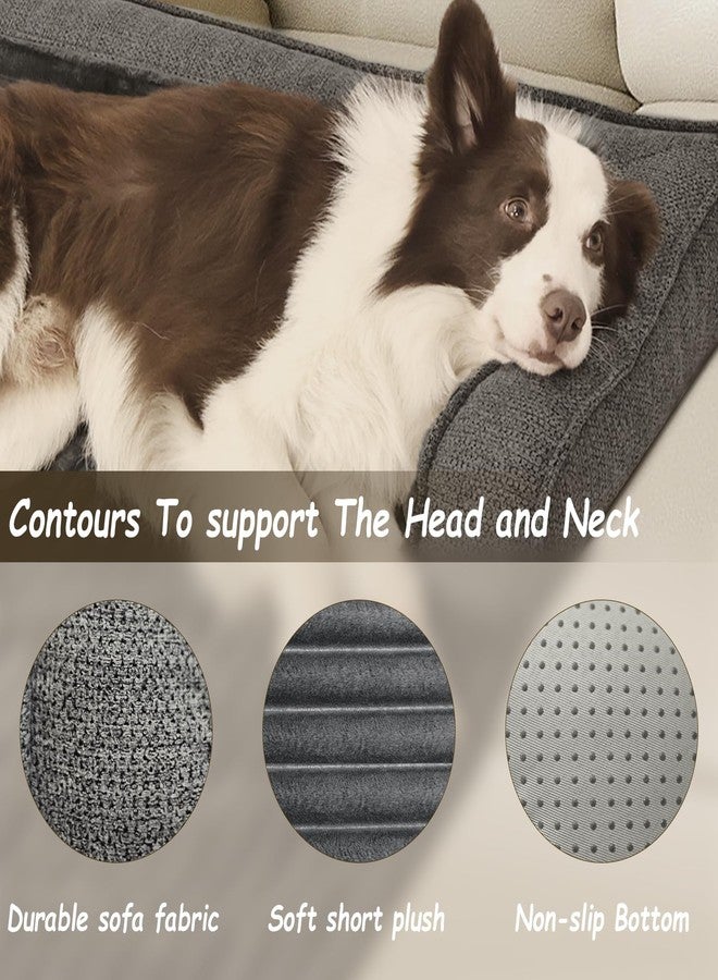 WINDRACING Luxury Dog Couch Bed, Washable Calming Dog Couch Cover, Couch Protector for Dogs, Waterproof Sofa Bed, Pet Bed Mats for Couch, Pet Couch Covers for Sofa Grey (X-Large 45x37x5.5 inch) - Image 3