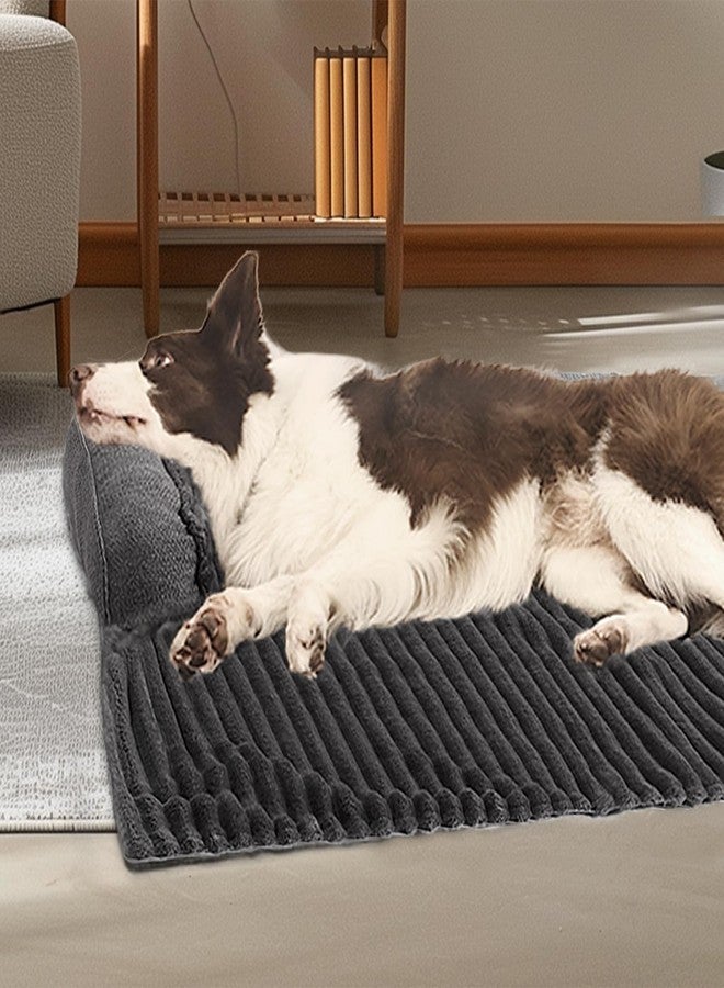 WINDRACING Luxury Dog Couch Bed, Washable Calming Dog Couch Cover, Couch Protector for Dogs, Waterproof Sofa Bed, Pet Bed Mats for Couch, Pet Couch Covers for Sofa Grey (X-Large 45x37x5.5 inch) - Image 2