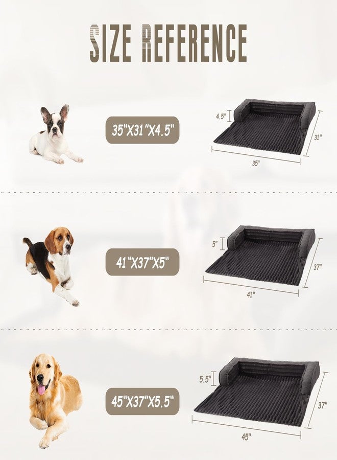WINDRACING Luxury Dog Couch Bed, Washable Calming Dog Couch Cover, Couch Protector for Dogs, Waterproof Sofa Bed, Pet Bed Mats for Couch, Pet Couch Covers for Sofa Grey (X-Large 45x37x5.5 inch) - Image 4