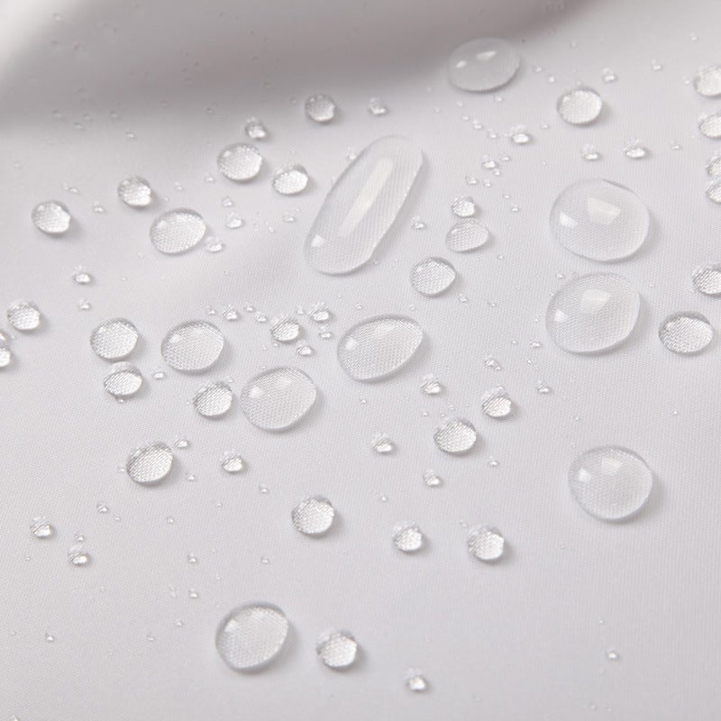 general White Polyester Shower Curtain Thickened Waterproof Fabric for Bathroom - Image 4