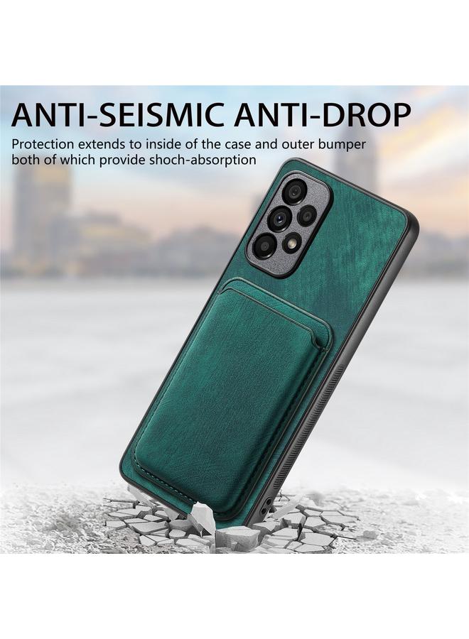 اس-توب جراب هاتف Samsung Galaxy A31 من الجلد بتصميم ريترو مع حقيبة بطاقات مغناطيسية - Image 5