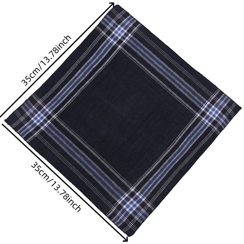 Plaid Striped Handkerchief Polyester Woven Handkerchief Light Color Men'S Small Square Towel Classic Handkerchief - Image 5