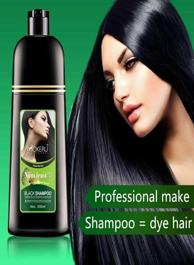 Maani NONI BLACK Professional Oil Hair Dye Color Shampoo 500 ML: Instant Fast Acting Long Lasting for Gray Hair Colors Hair in Minutes - Image 3