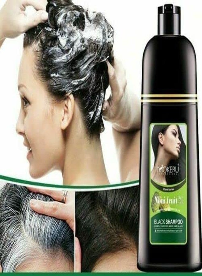 Maani NONI BLACK Professional Oil Hair Dye Color Shampoo 500 ML: Instant Fast Acting Long Lasting for Gray Hair Colors Hair in Minutes - Image 2