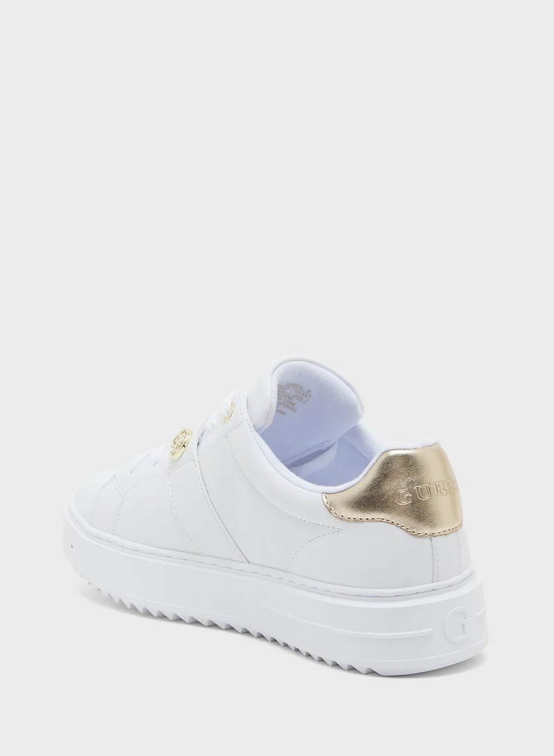 جس Lace Up Low Top Sneakers