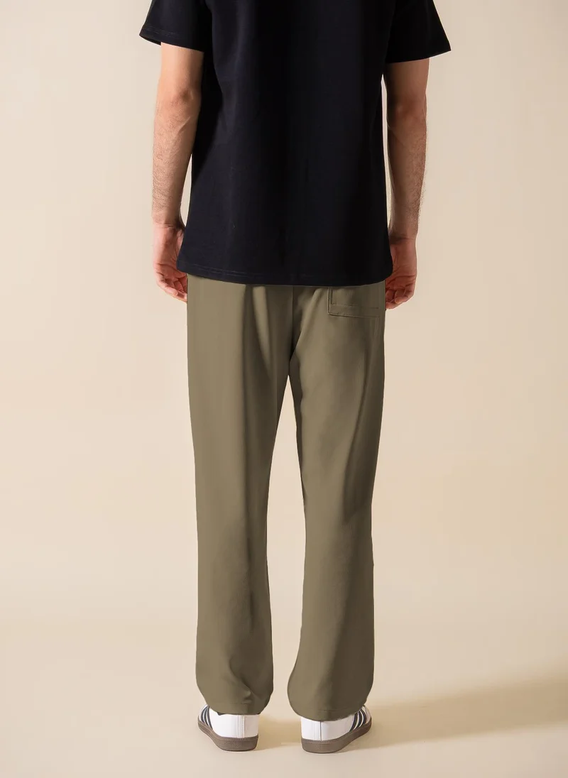 SHAPES DETAIL TEXTURED COMFORT TROUSERS