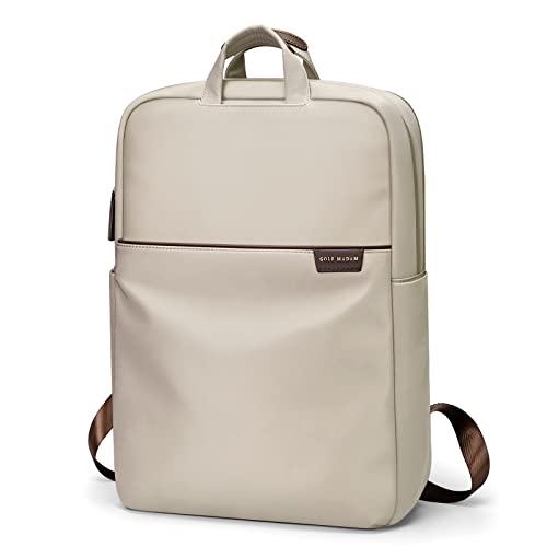 GOLF SUPAGS Travel Laptop Backpack for Women Anti Theft Slim Durable College Bookbag Business Computer Bag Fit 15.6Inch Notebook (Apricot, 15.6Inch) - Image 1