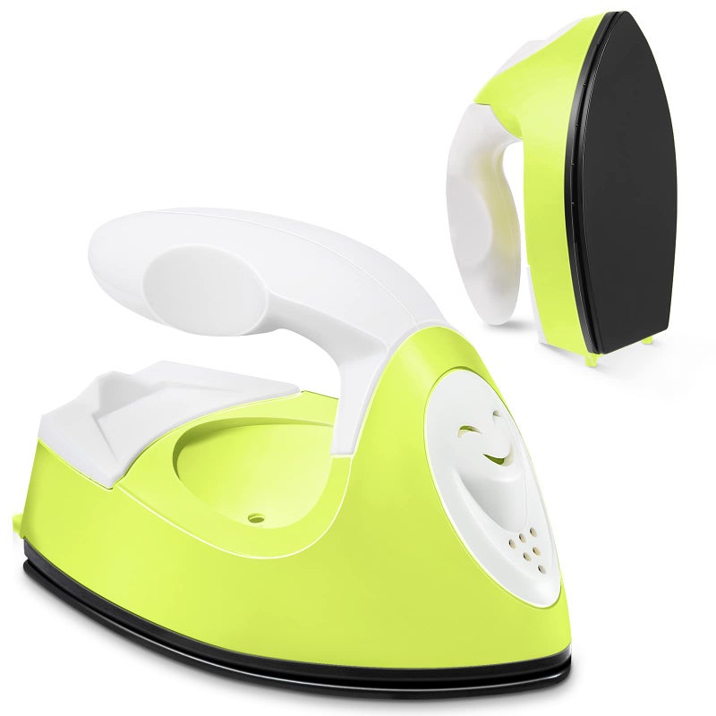 Honoson Honoson Mini Craft Iron Mini Heat Press Small Portable Tiny Iron with Charging Base Accessories for Fuse Beads Patch DIY Shoes TShirts Heat Transfer Vinyl ProjectsFruit Green 