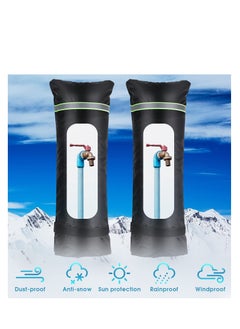 SYOSI Outdoor Faucet Cover Waterproof Insulated Faucet Freeze Protections Socks for Winter with Reflective Strip Reusable for Garden Lawn Faucets and Yard Hydrant 20x7.9 Inch(2 Pieces)  - Image 3
