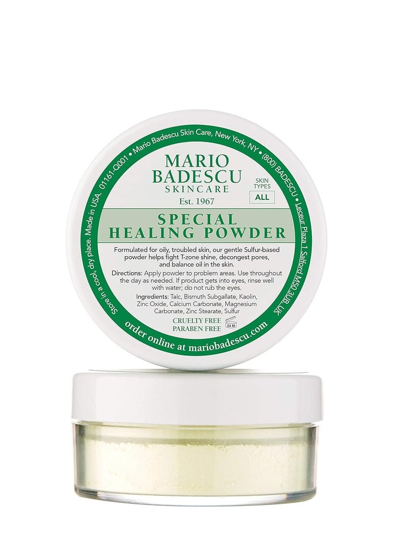 MARIO BADESCU Mario Badescu Special Healing Blemish Repairing Face Powder for Oily and Troubled Skin, Reduces T-Zone Shine, Decongests Pores and Balances Excess Oil, Gentle Sulfur Powder for Skin Care  - Image 3