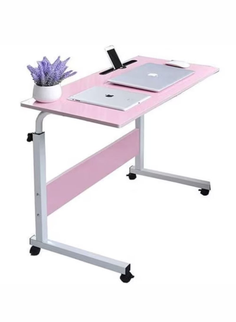 ALSAEED Bedside Computer Desk Pink/Silver 60x40x90cm - Image 2
