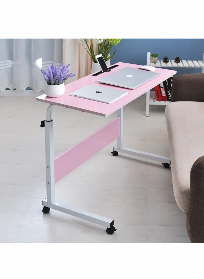 ALSAEED Bedside Computer Desk Pink/Silver 60x40x90cm - Image 3