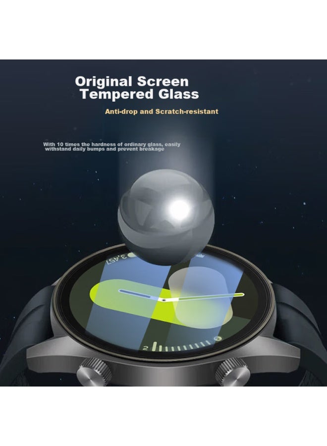 Smorss Compatible With Samsung Watch 7 Tempered Glass Screen Protector, Galaxy Watch 7 Protective Film, Full Screen Coverage, High-definition, High Aluminum, Anti-fingerprint, 44mm - Image 5