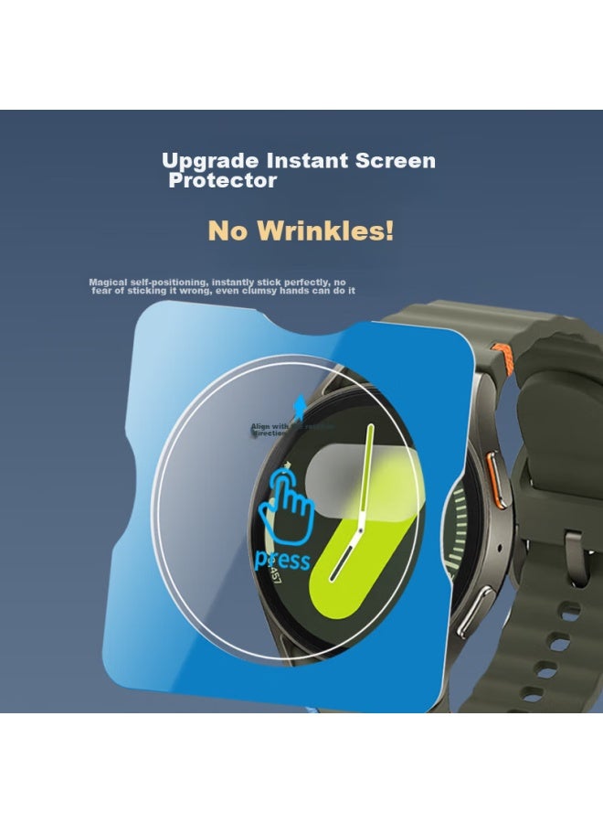 Smorss Compatible With Samsung Watch 7 Tempered Glass Screen Protector, Galaxy Watch 7 Protective Film, Full Screen Coverage, High-definition, High Aluminum, Anti-fingerprint, 44mm - Image 2