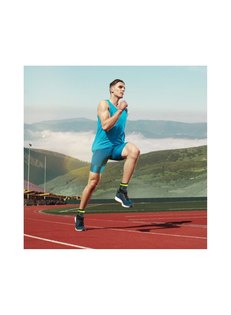 SOLARAE دعامة كاحل قابلة للتعديل مع جوارب ضاغطة للرجال والنساء - تدعم التهاب اللفافة الأخمصية، وتر العرقوب، والكاحل الملتوي، وتثبت الأربطة لحماية الرياضة (1 عبوة) - Image 5