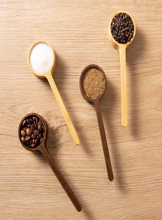 FLYPOKER Bamboo Coffee Scoop Long Handle 10g Measuring Scoop for Deep Jars and Containers - Image 2
