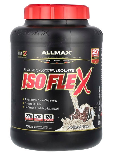 ISOFLEX® Pure Whey Protein Isolate Cookies & Cream 5 lbs (2.27 kg)