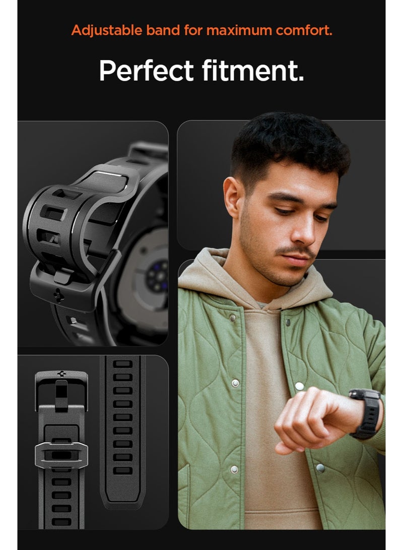 Spigen Rugged Armor Pro for Samsung Galaxy Watch 8 Classic 46mm Case with Band (2025) - Matte Black - Image 5