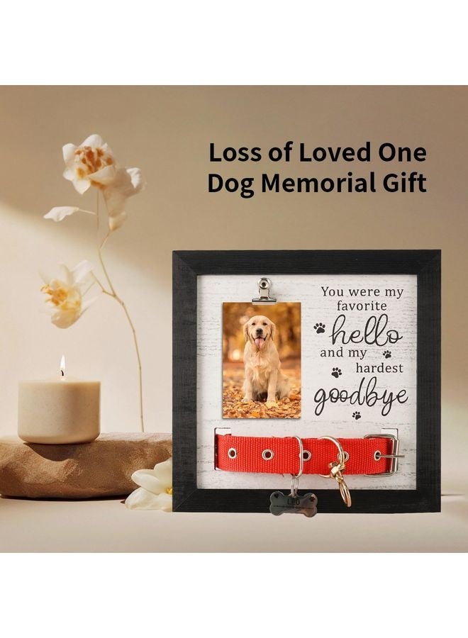 MOWKIT Dog Collar Memorial Picture Frame with Paw Print, Loss of Dog Sympathy Gift, Pet Bereavement Photo Frame for Dog Cat, Condolence Gift for Pet Lovers - Image 5