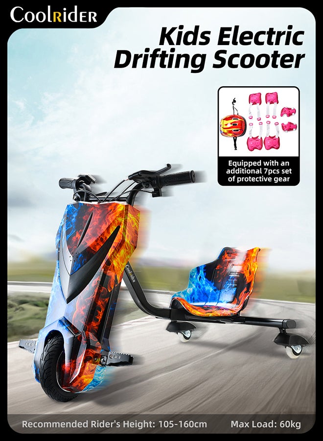 Cool Rider 24V High-Power 360°Children/Adult Electric Drifting Scooter-Adjustable With Bluetooth And Protective Gear 68.5X54X21cm Multicolour - Image 2