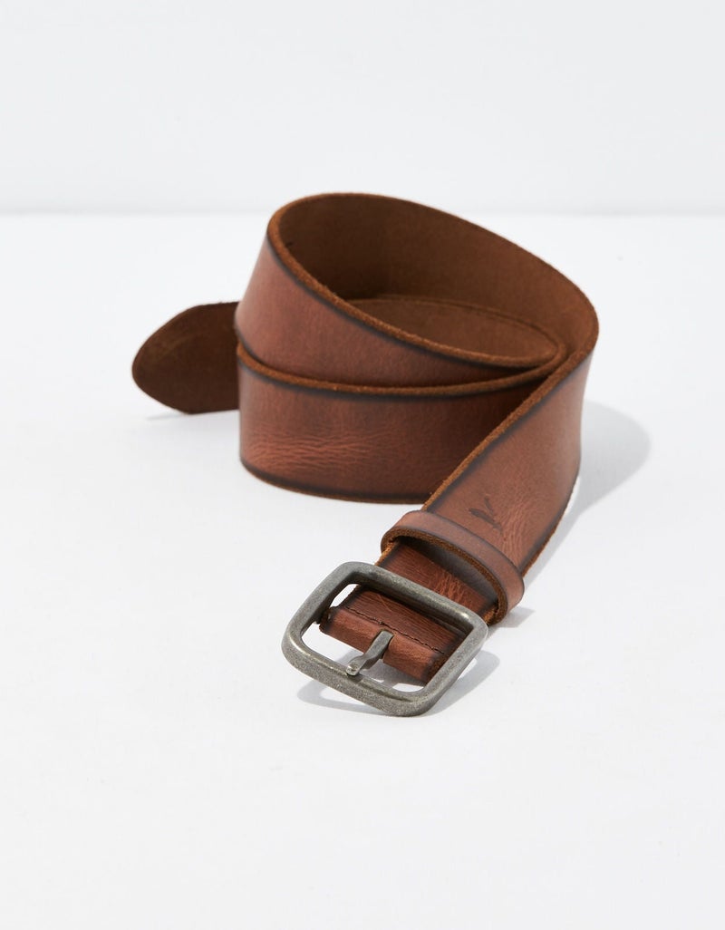 American Eagle AEO Raw Edge Leather Belt - Image 1