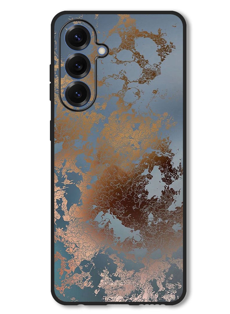 Theodor Case Compatible with Samsung Galaxy A36 Protection Shockproof Bumper Cover Golden Grey Design - Image 1