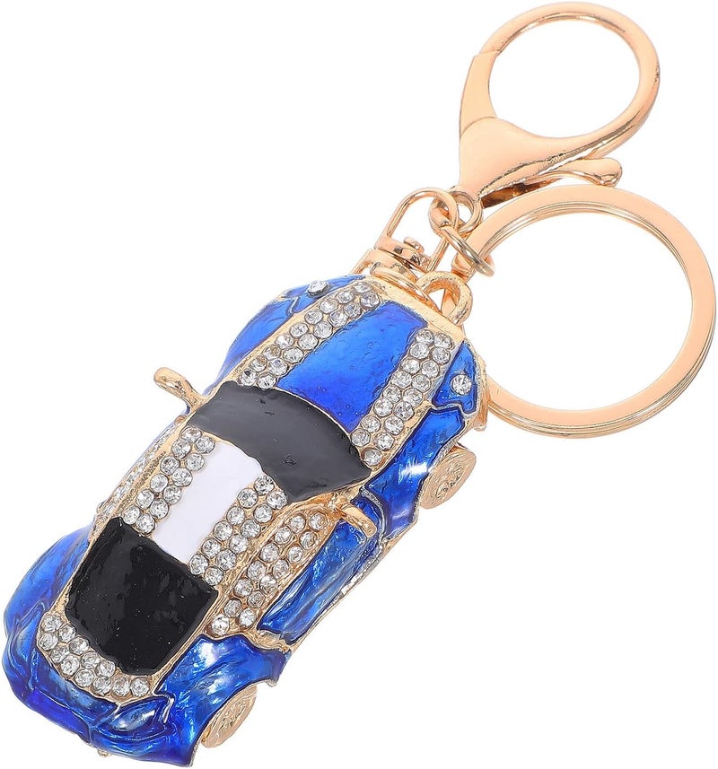 Uonlytech Decorative Car Keychain with Rhinestone Accent, Alloy Key Ring Charm for Bag and Backpack Hanging, Creative Multi-purpose Car Key Accessory for Women - Image 1