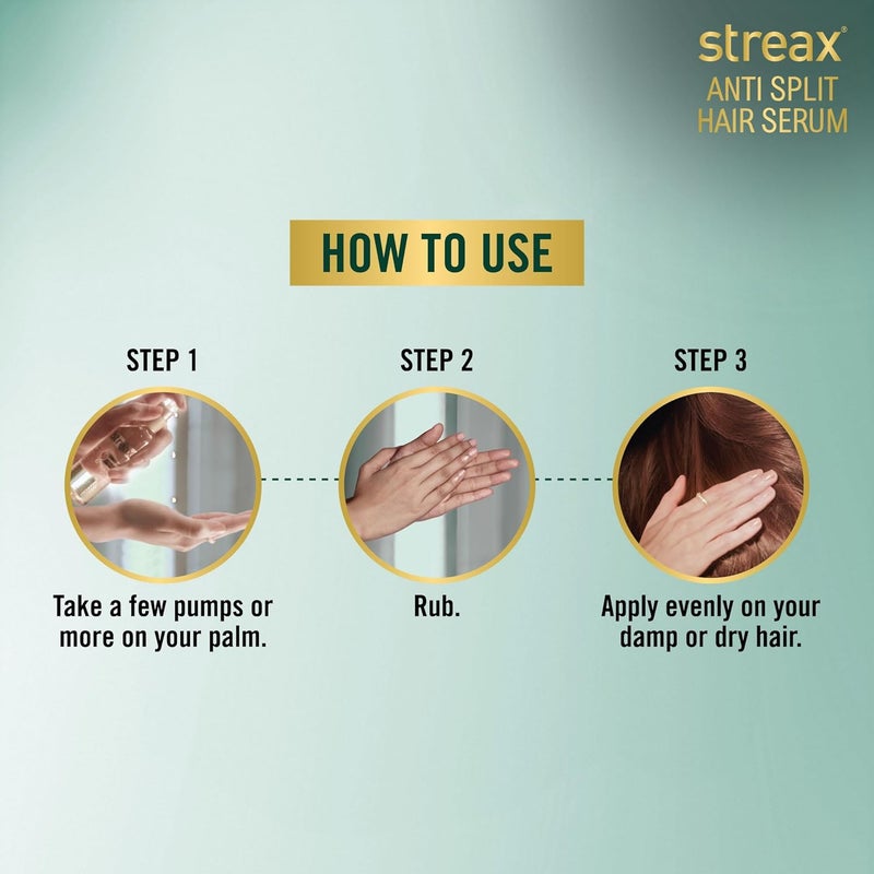 Streax سيروم ستريكس لمكافحة تقصف الشعر 100 مل مع بيوايليكسير يتحكم في تقصف الأطراف - Image 3