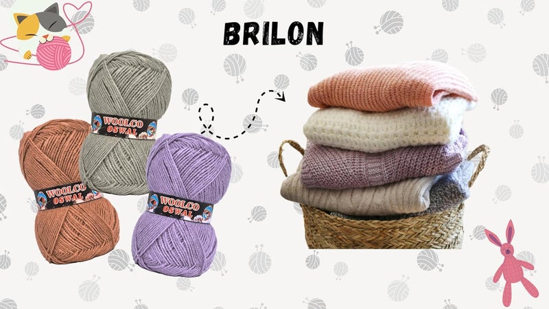 Woolco Oswal Brilon Acrylic Hand Knitting Yarn Balls Pack of 4 (50g Each) -Soft Wool Yarn for Knitting, Craft, DIY Projects, Sweaters, Scarves, Multicolor Wool Thread for Home Use (Off White) - Image 3