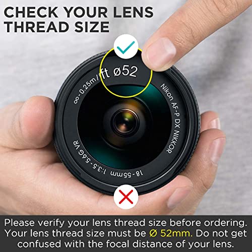 waka 52mm MC UV Filter - Ultra Slim 16 Layers Multi Coated Ultraviolet Protection Lens Filter for Canon Nikon Sony DSLR Camera Lens - Image 2