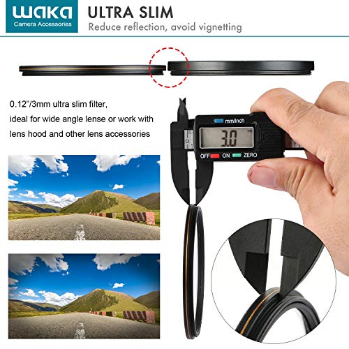 waka 52mm MC UV Filter - Ultra Slim 16 Layers Multi Coated Ultraviolet Protection Lens Filter for Canon Nikon Sony DSLR Camera Lens - Image 4