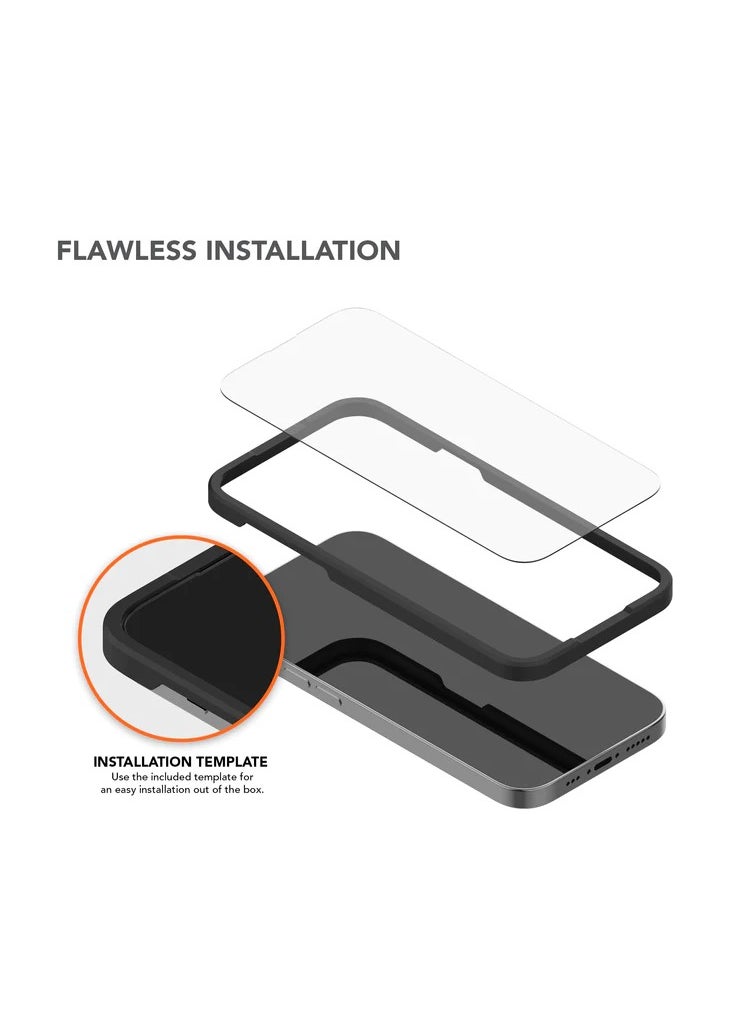 Transparent anti-break protection for iPhone 15 Pro, two pieces with an adjustable strap for fastening