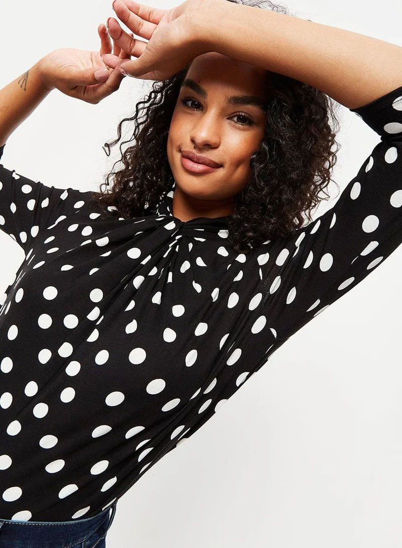 DOROTHY PERKINS Polka Dot Knitted Top