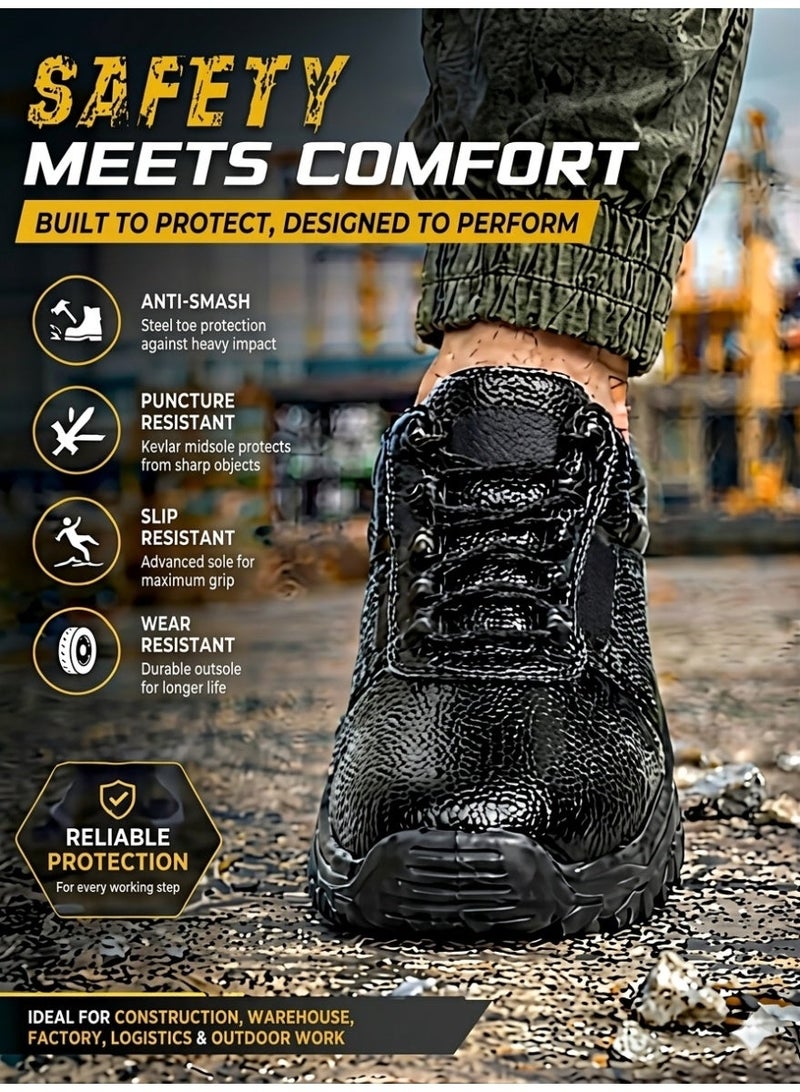 Ayoka Synthetic Leather Safety Shoes For Constructional - Image 2