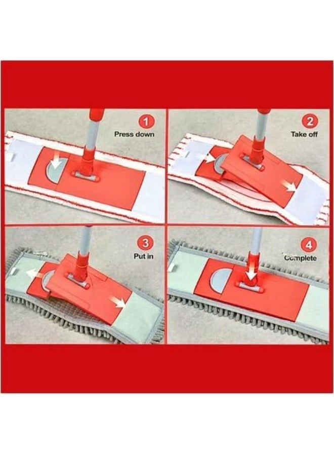 Kovar Microfiber Dust Mop with Stainless Steel Handle, Floor Cleaning Flat Mop - Image 3