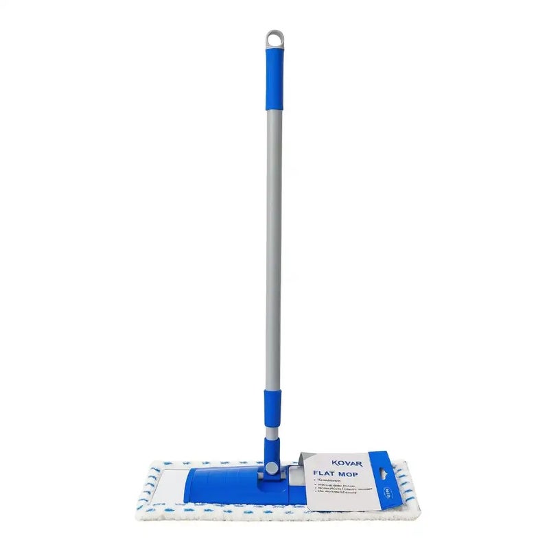 Kovar Microfiber Dust And Floor Cleaning Flat Mop With Stainless Steel Handle- Multi-Color - Image 1