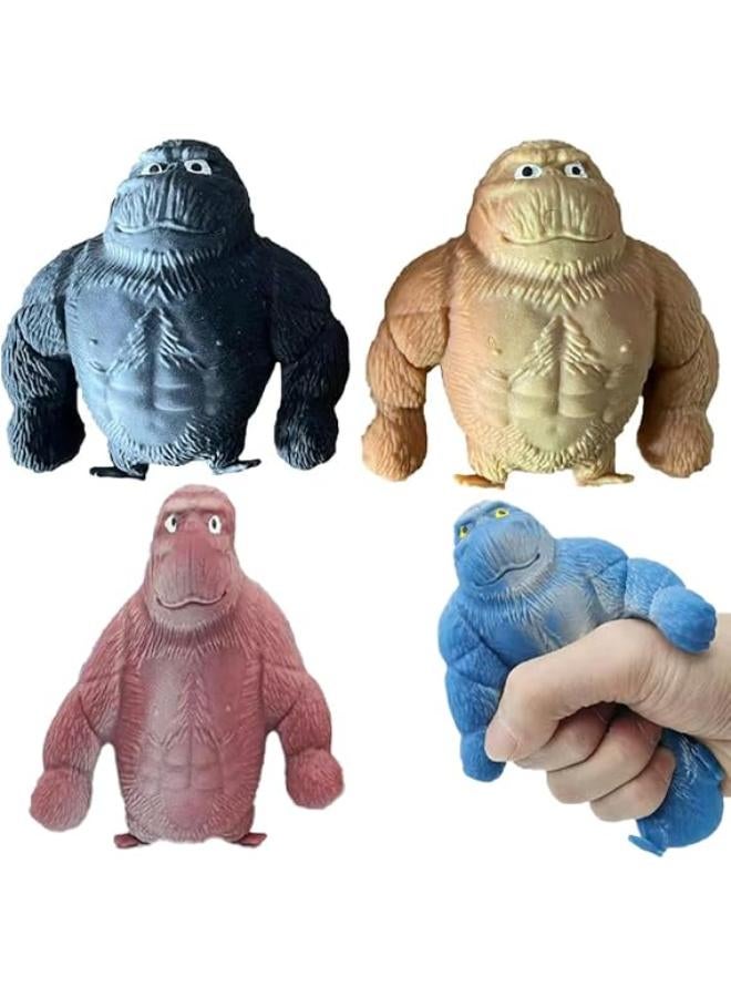 2 Pack Random Color Funny Squishy Monkey Stress Balls for Kids and Adults, Gift Gorilla Sensory Balls Fidget Toy for Party Favors, Decompress and Squeeze Stress Toy