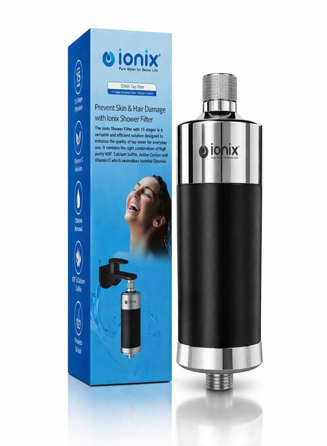 Ionix Tap Filter for Hard Water | Advanced Water Softener for Bathroom | Reduces Chlorine, Improves Hair & Skin | Universal Fit for Tap, Shower & Hand Shower | Easy Installation - Image 1