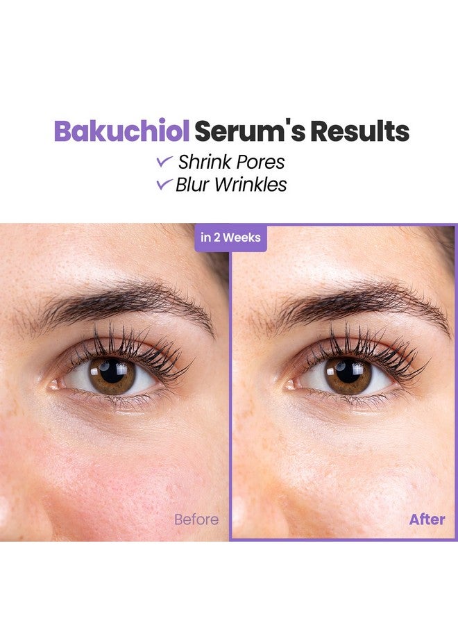 Glam Up Bakuchiol Serum & Hyaluronic Acid - Anti-Aging Retinol Alternative Serum, Blur Fine Lines, Anti-Wrinkles, Pore shrink and Soothing Pimples, Hydrate Facial Skin, Cruelty-Free (1.01 Fl Oz) - Image 2