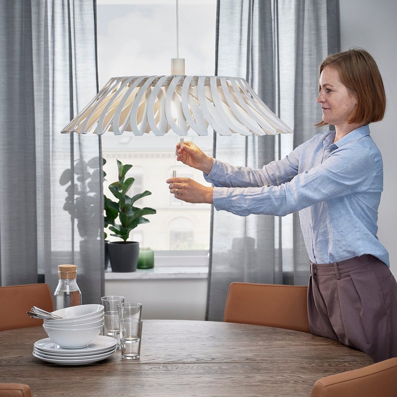 Baitique Adjustable Pendant Lamp with Shape-Changing Shade, White, 43 cm - Image 4