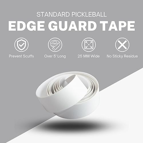 Pickleball Effect Pickleball Paddle Edge Guard Tape | Perfect Fit Pickle Ball Paddle Edge Protection Tape | No Wrinkling | White | Standard Width - Image 2