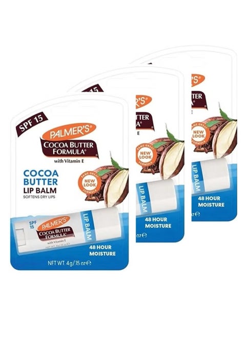 PALMER'S Cocoa Butter Formula Ultra Mosturizing Lip Balm SPF15 4 g 3PICE