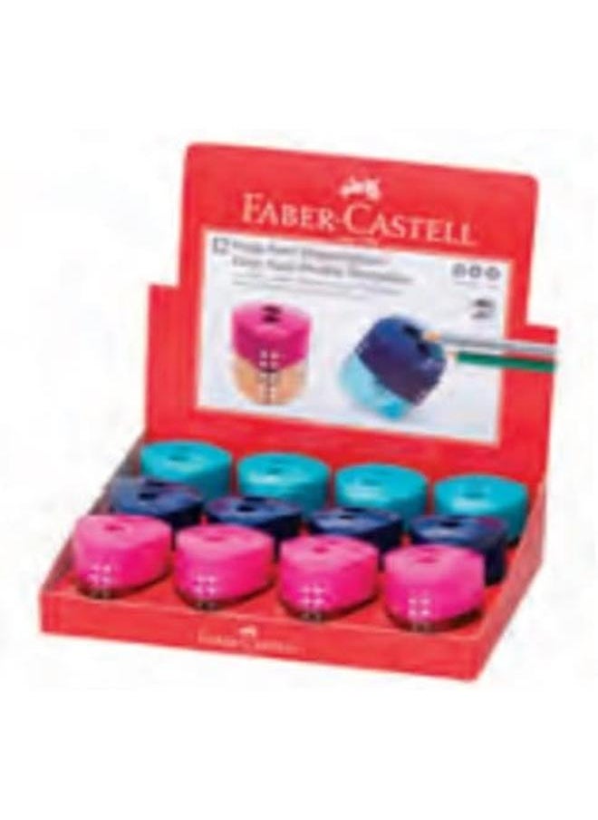 FABER-CASTELL - Double Hole Grip Sharpener With Barrel Trend Class - Image 1