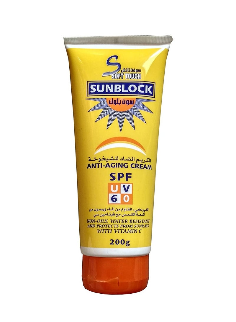 Sunblock Anti Aging Cream SPF UV 60 200gm