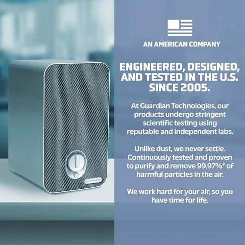 GermGuardian Air Purifier for Home with HEPA Filter, Removes 99.97% of Pollutants, Covers up to 375 Sq. Foot Room in 1 Hr, UV-C Light Helps Reduce Germs, Zero Ozone Verified, 11", Silver, AC4100CA - Image 5