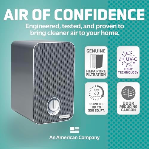 GermGuardian Air Purifier for Home with HEPA Filter, Removes 99.97% of Pollutants, Covers up to 375 Sq. Foot Room in 1 Hr, UV-C Light Helps Reduce Germs, Zero Ozone Verified, 11", Silver, AC4100CA - Image 2