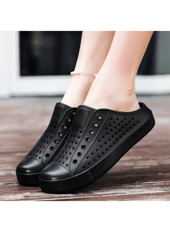Summer New Couple Men's And Women's Eva Thick-soled Garden Shoes Baotou Slippers Outer Sandals